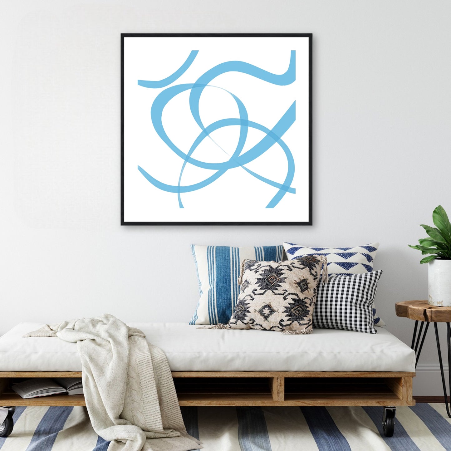 'Blueberry Blue' - Framed Print (with mount)