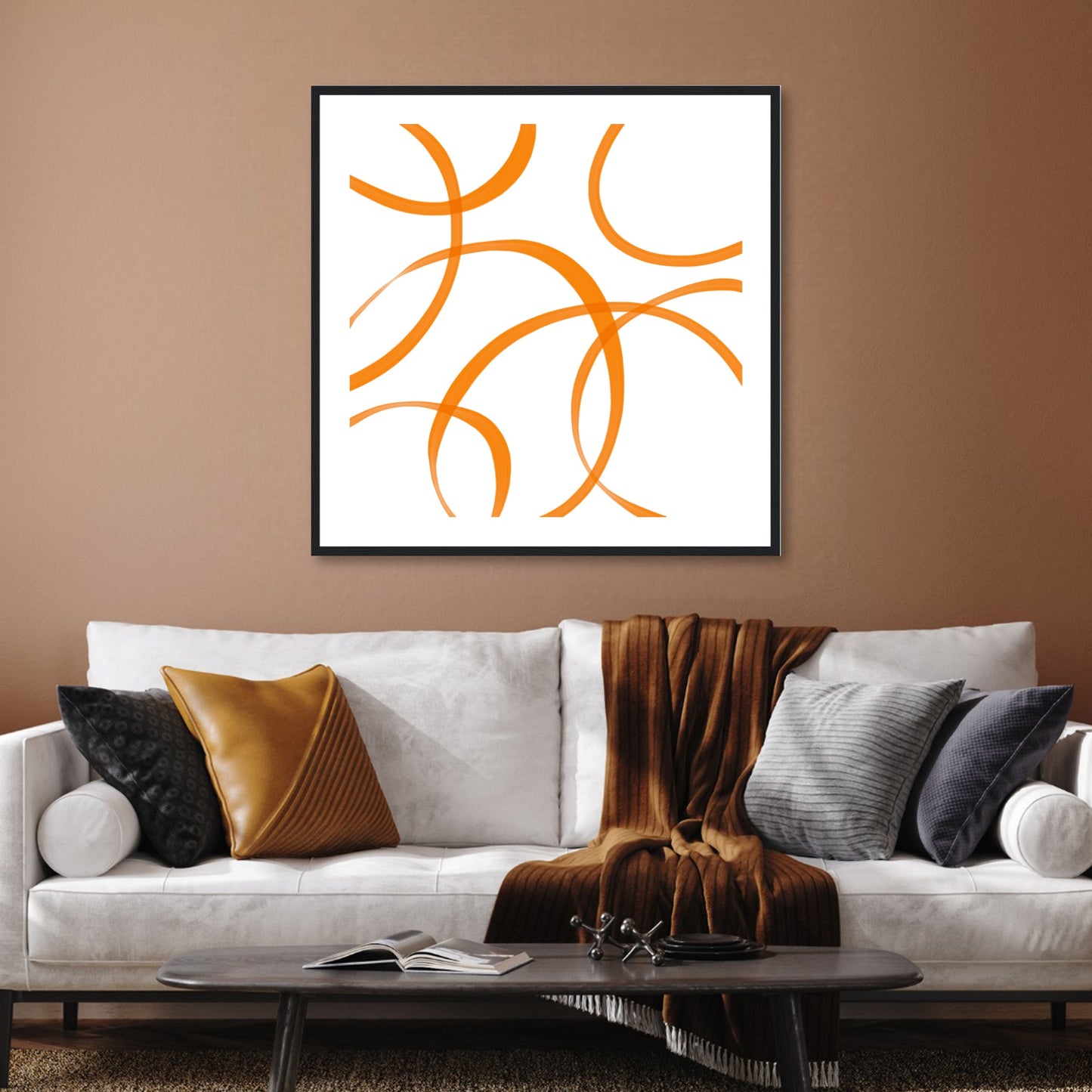'Tangerine Orange' - Framed Print (with mount)