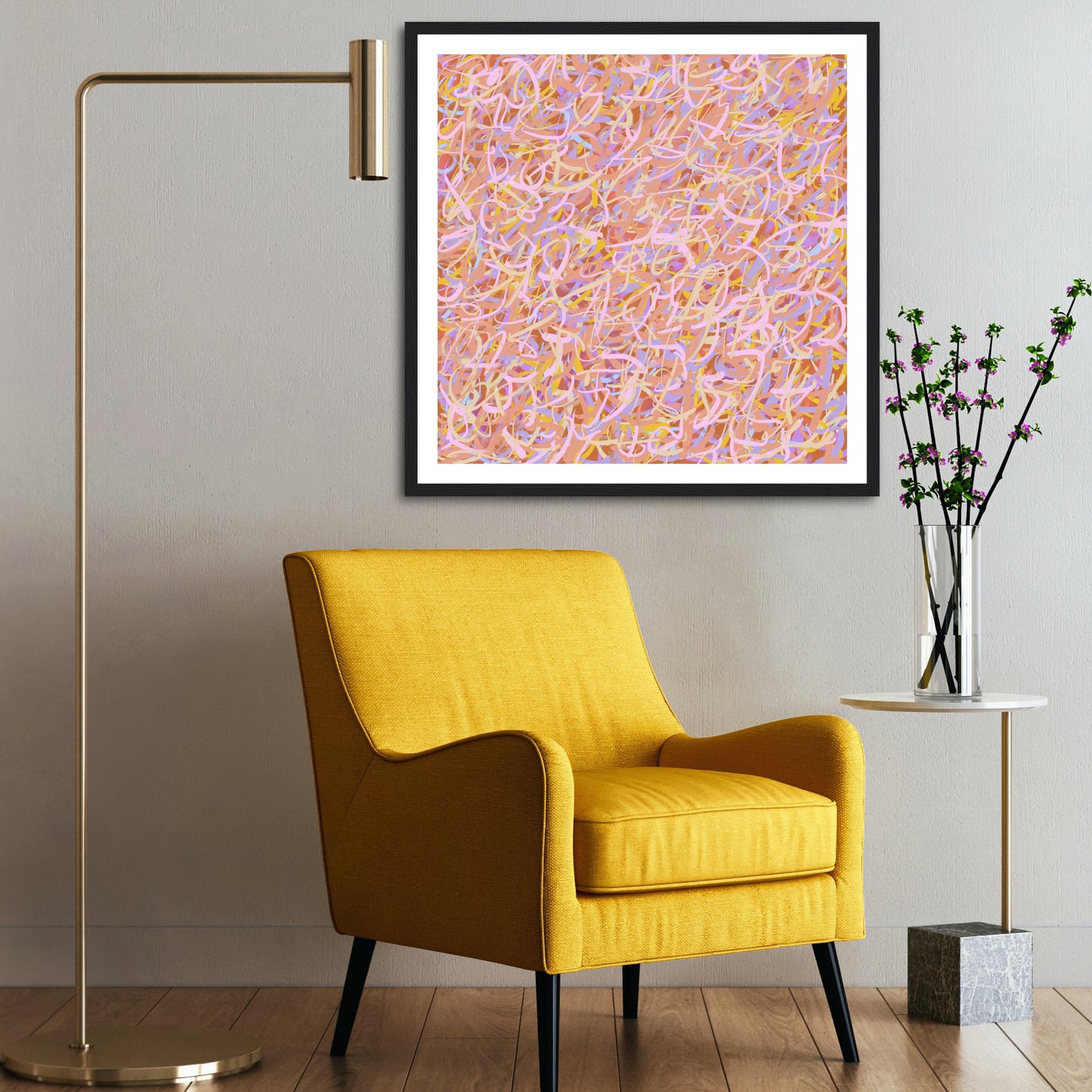 'Kisses' Fine Art Print Framed (With Mount)