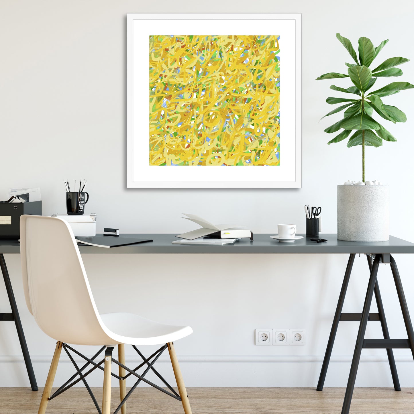 'Sunflowers' Fine Art Print Framed (With Mount)