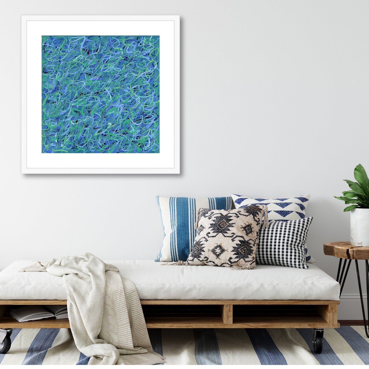 'Waterlilies' Fine Art Print Framed (With Mount)