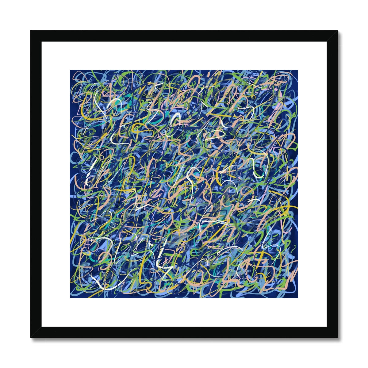 'Street Lights And Stars' Fine Art Print Framed (With Mount)