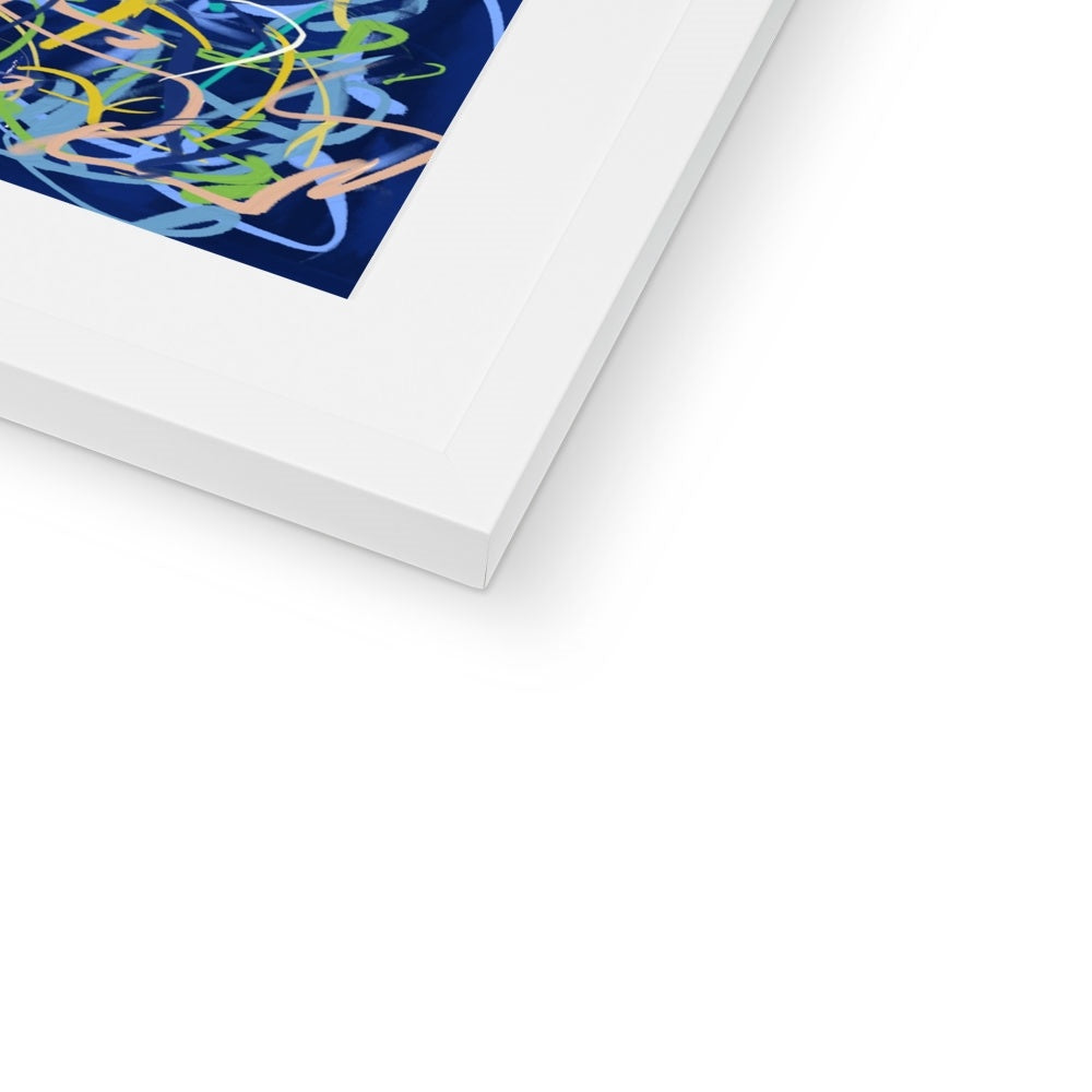 'Street Lights And Stars' Fine Art Print Framed (With Mount)