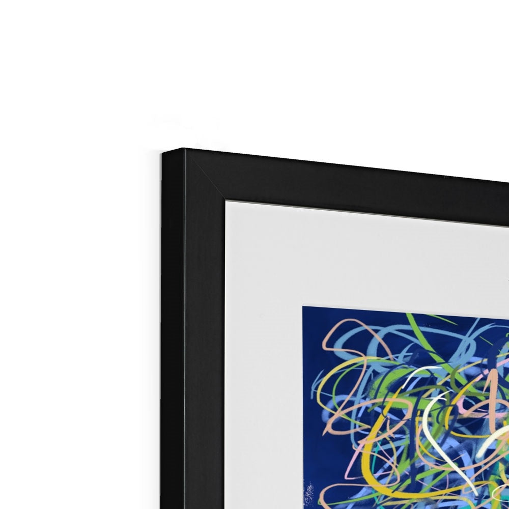 'Street Lights And Stars' Fine Art Print Framed (With Mount)