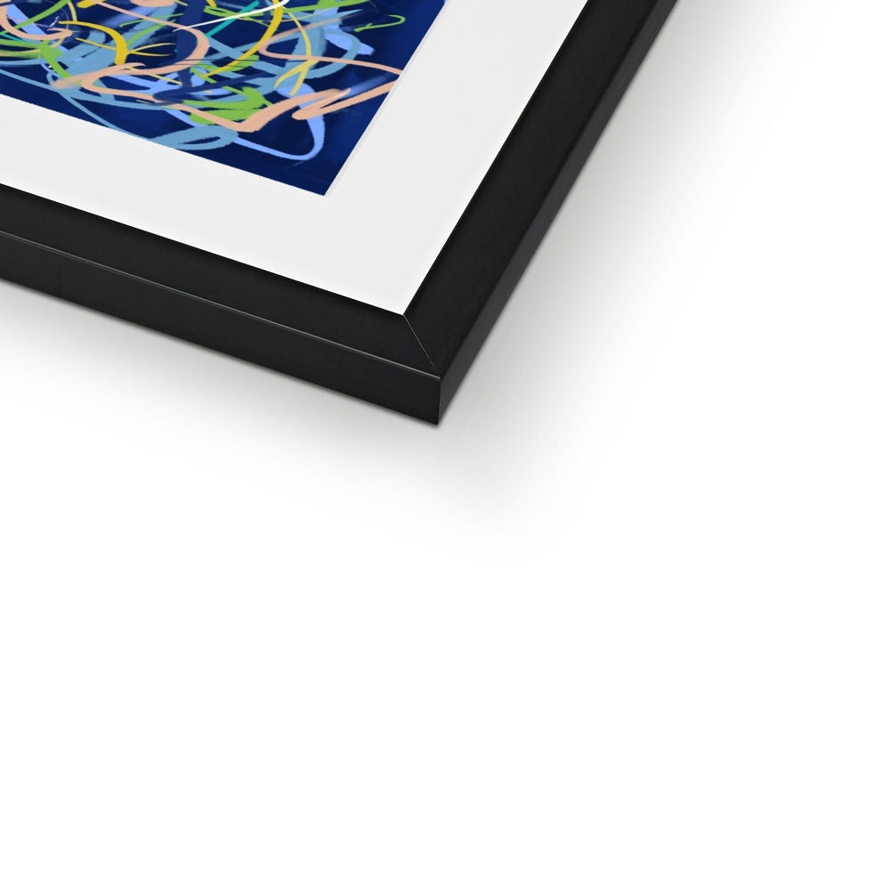 'Street Lights And Stars' - Framed Print (with mount)