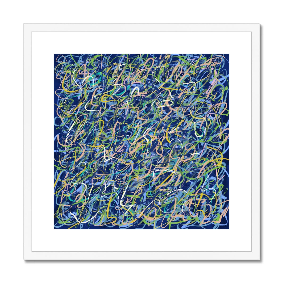 'Street Lights And Stars' Fine Art Print Framed (With Mount)