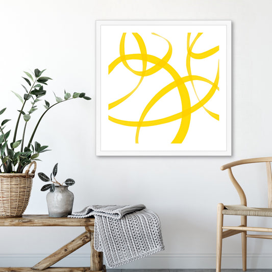 Abstract Art Print (Framed) 'Lemony Lemon'