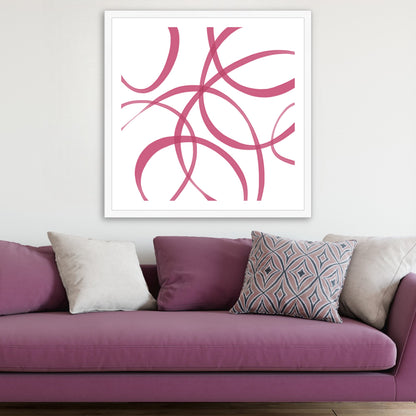 Abstract Art Print (Framed) 'Raspberry Ripple'