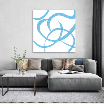 Abstract Canvas Art Print 'Blueberry Blue'