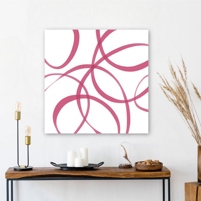 Abstract Canvas Art Print 'Raspberry Ripple'