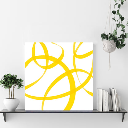 Abstract Canvas Art Print 'Lemony Lemon'