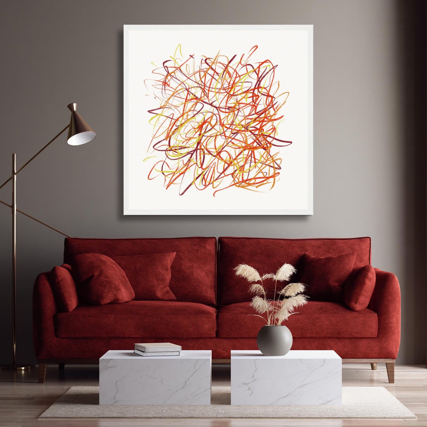 'Falling Leaves' abstract expressionist wall art