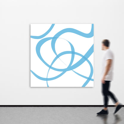 Abstract Canvas Art Print 'Blueberry Blue'