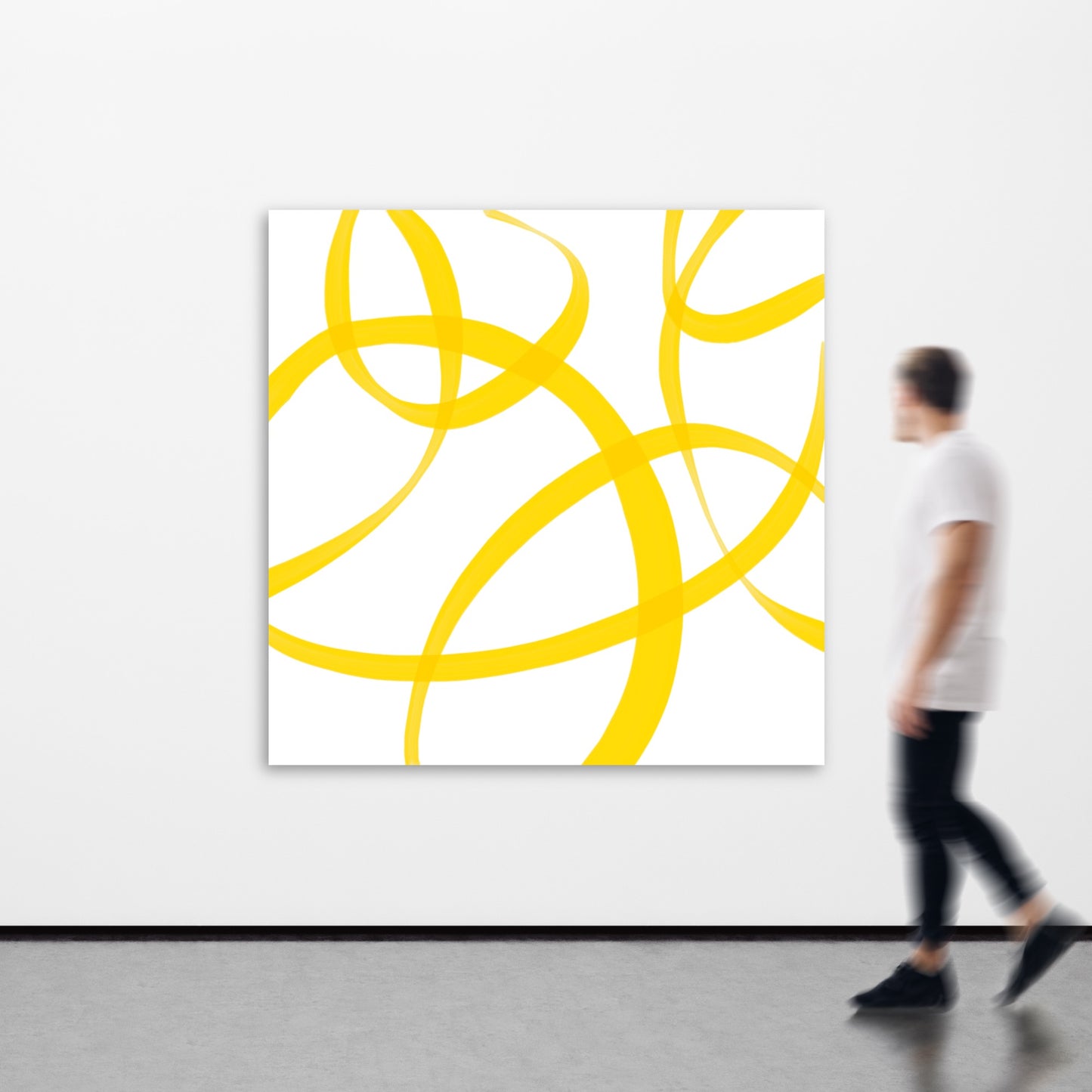 Abstract Canvas Art Print 'Lemony Lemon'
