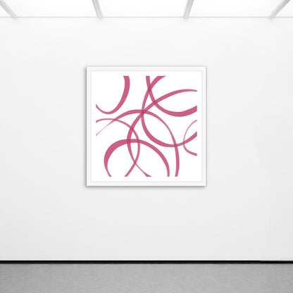Abstract Art Print (Framed) 'Raspberry Ripple'
