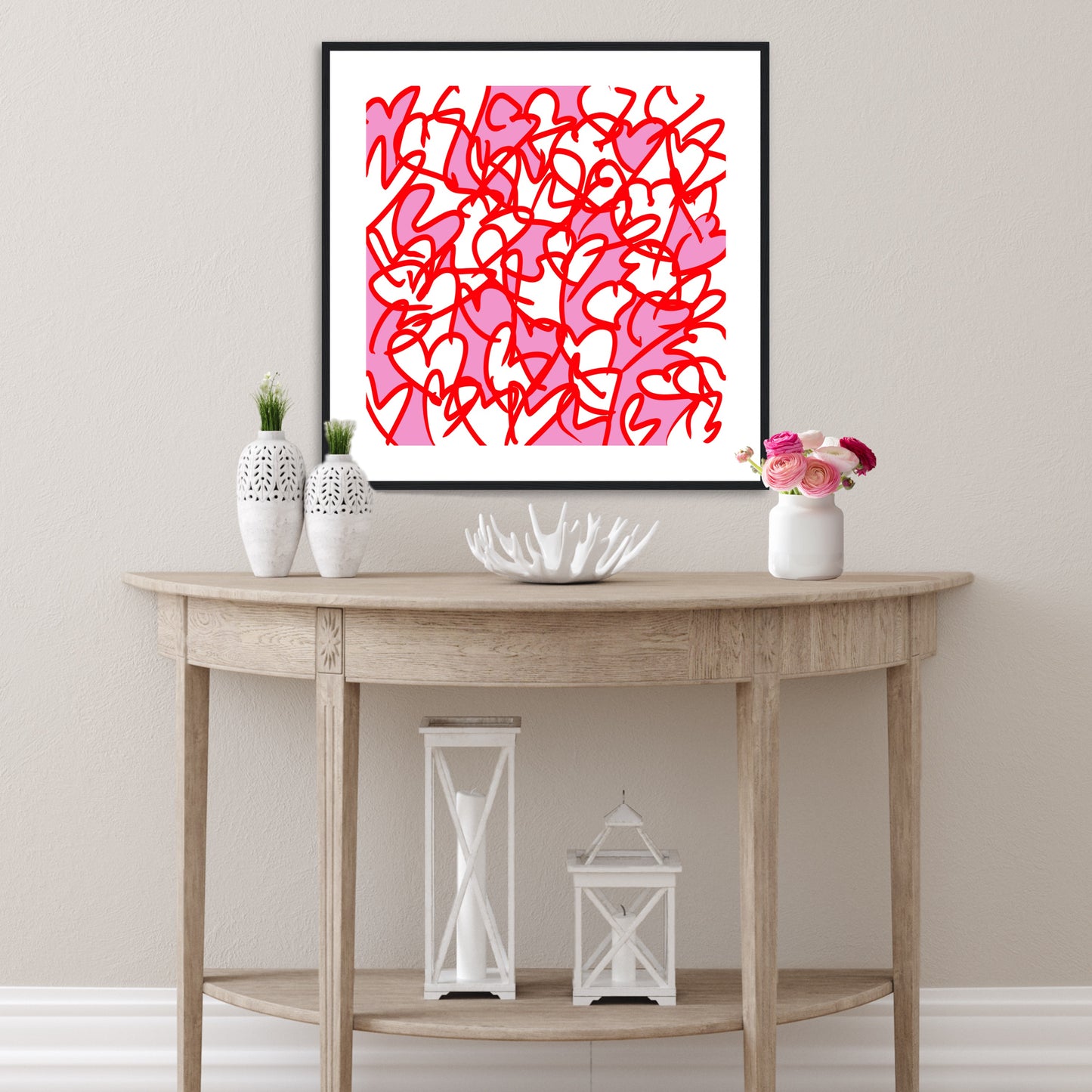 'Love Is All Around' - Framed Print (with mount)