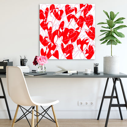 Abstract Canvas Art Print 'Love Is In The Air'