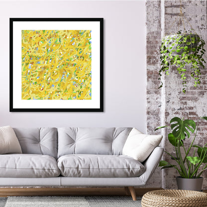 'Sunflowers' Fine Art Print Framed (With Mount)