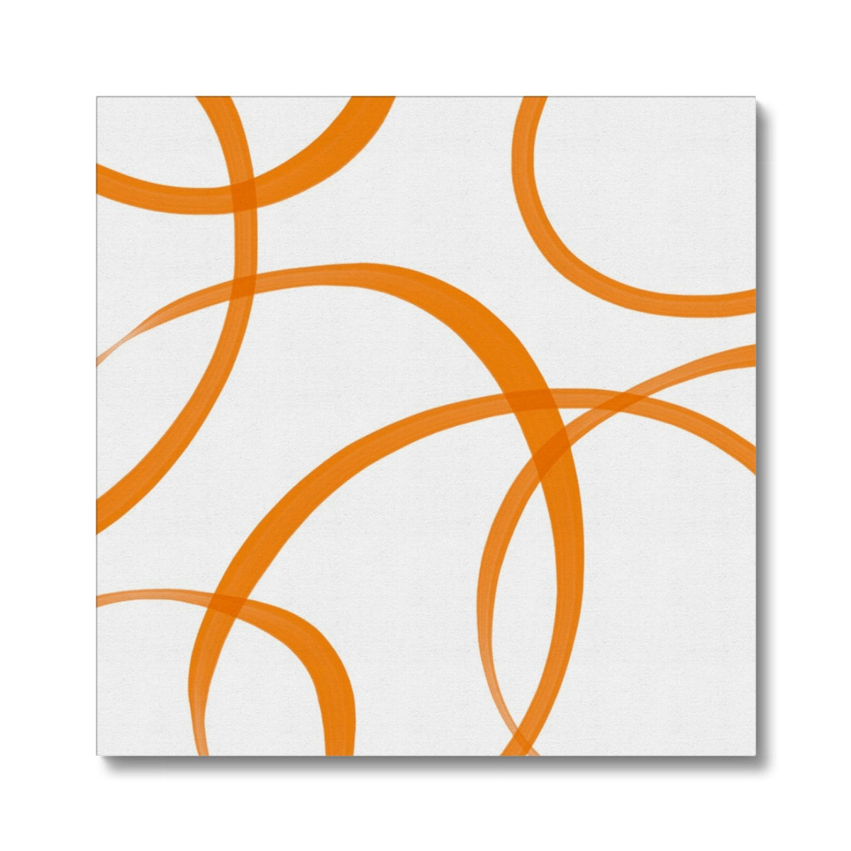 Abstract Canvas Art Print 'Tangerine Orange'