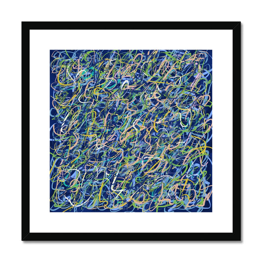 'Street Lights And Stars' Fine Art Print Framed (With Mount)