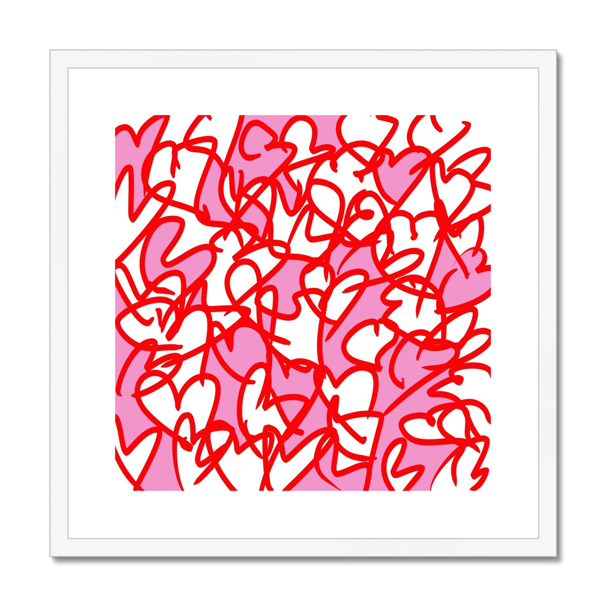 Abstract Art Print (Framed With Mount) 'Love Is All Around'