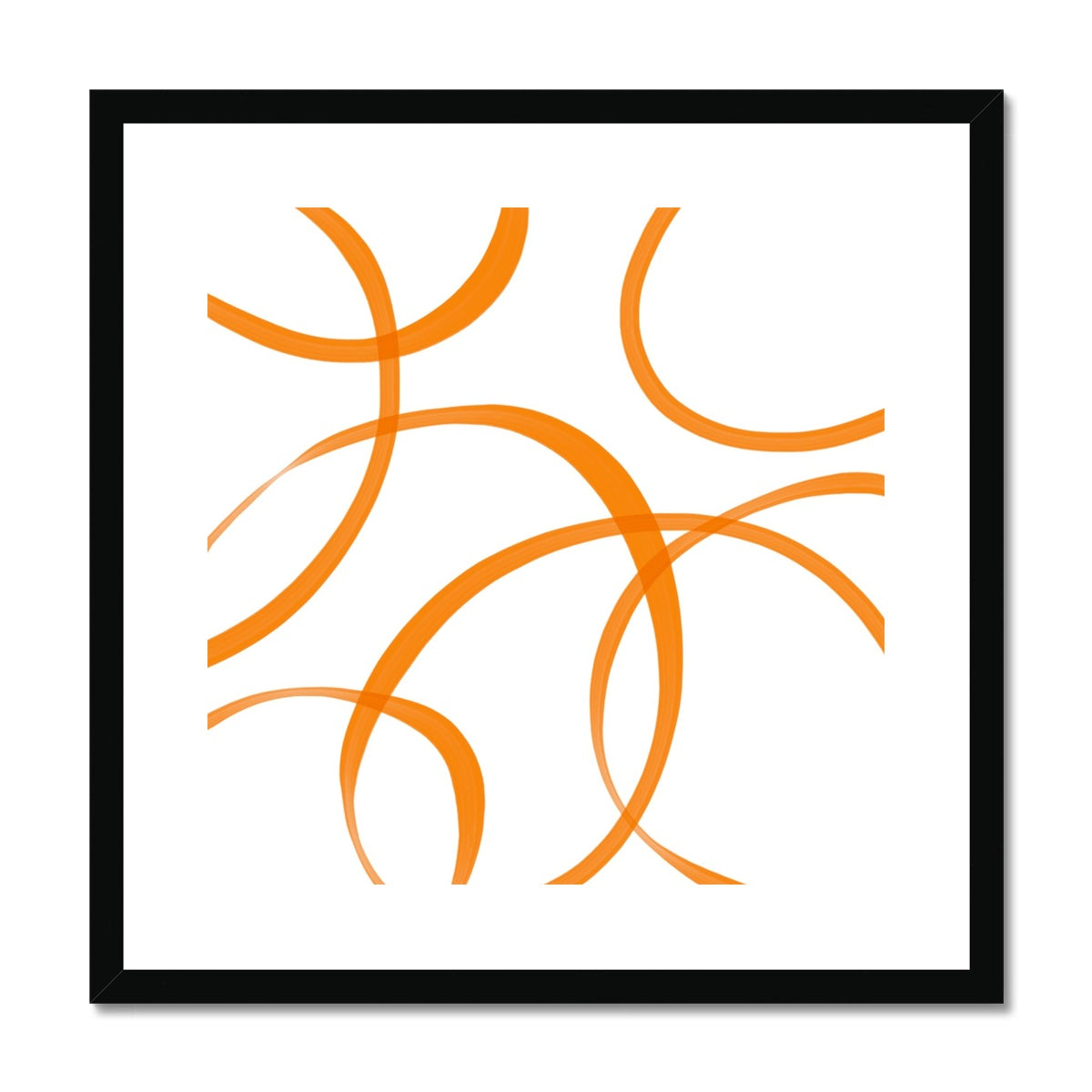 Abstract Art Print (Framed With Mount) 'Tangerine Orange'