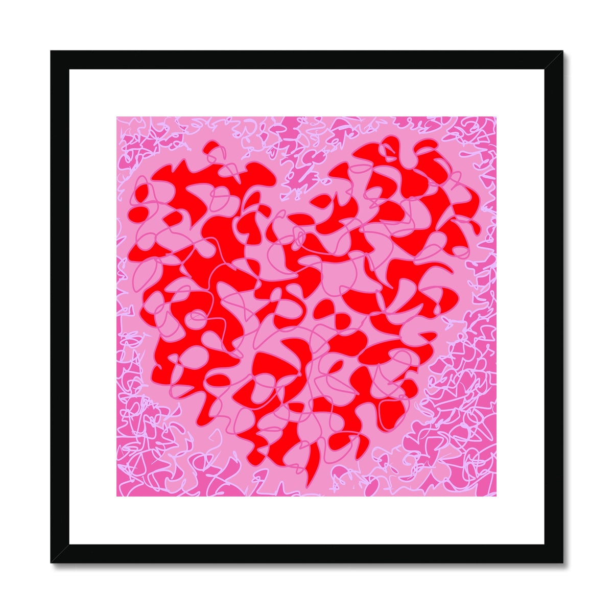 Abstract Art Print (Framed With Mount) 'The Look Of Love'