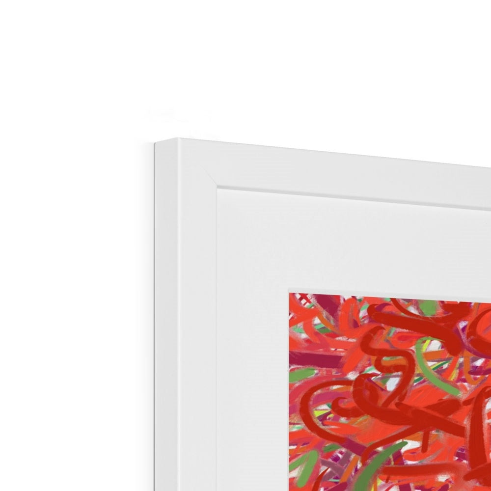 Abstract Art Print (Framed With Mount) 'Berries'
