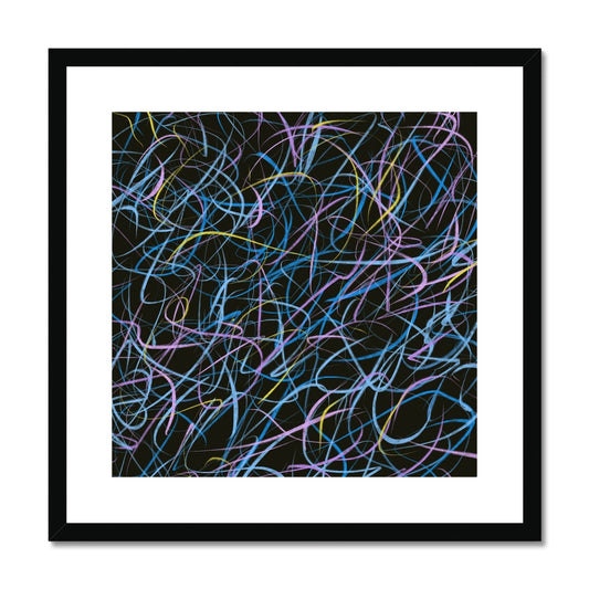 Abstract Art Print (Framed With Mount) 'Frosty Night'