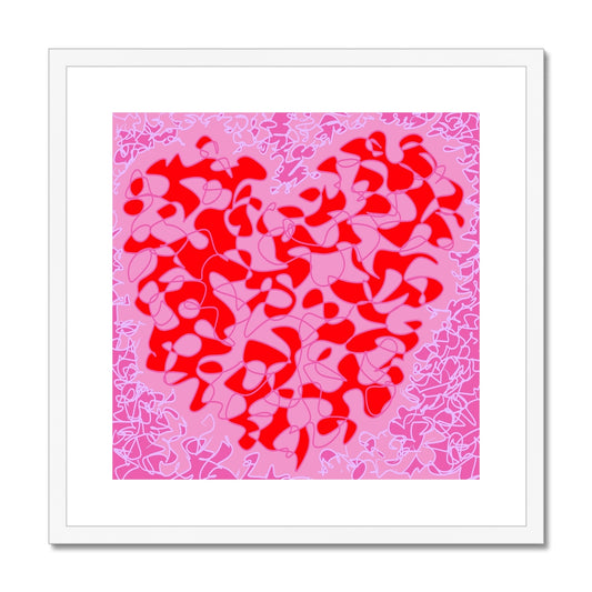 Abstract Art Print (Framed With Mount) 'The Look Of Love'